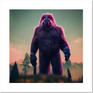 Dope Sasquatch in Nature Posters and Art